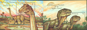 Антигуа и Барбуда, 1992, Динозавры, 2 блока